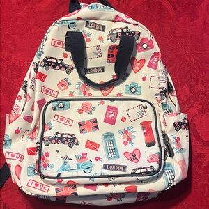 Accecorize, London themed backpack like new